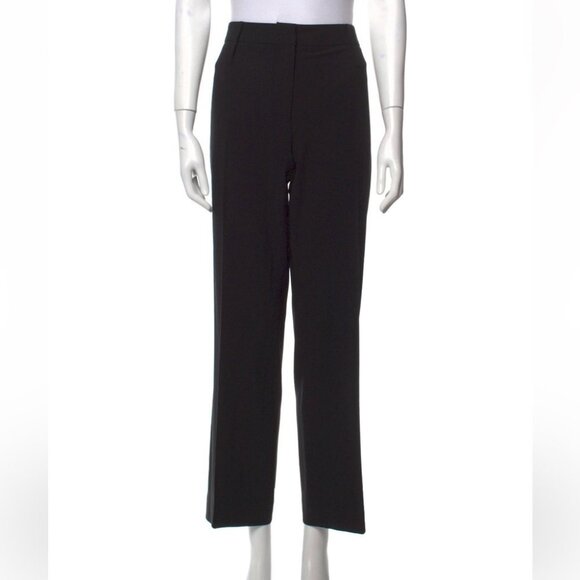 Dolce & Gabbana Black Wide Leg Cotton Trouser Pants - Picture 1 of 13